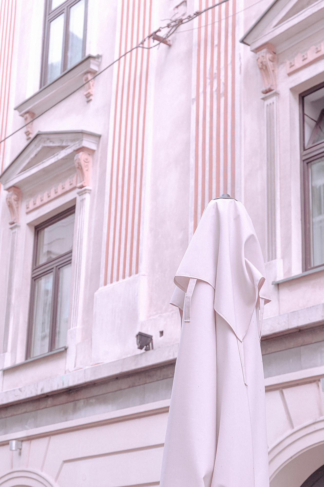 atelier exterior with soft light and textiles